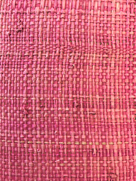 Heavy Madagascar Washed Paradise Pink by Phillipe Romano Naturals Raffia Wallpaper - Milano Madagascar Collection