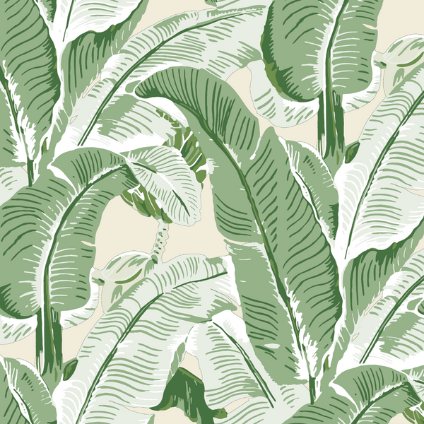 The Iconic Beverly Hills™ Banana Leaf Wallpaper - Sunset Spring Green