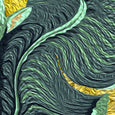 Beverly Hills™  Wallpaper - Artist Series - Van Gogh Classic Green