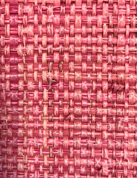 Heavy Madagascar Washed Mulberry Magenta by Phillipe Romano Naturals Raffia Wallpaper - Milano Madagascar Collection