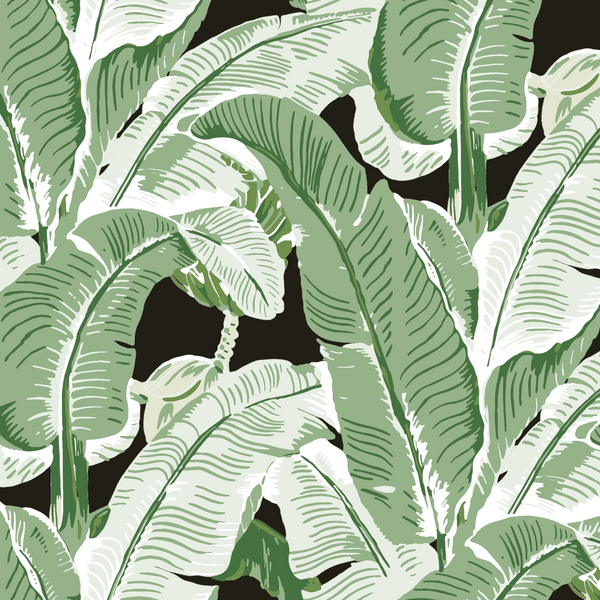 The Iconic Beverly Hills™ Banana Leaf Wallpaper - Mayfair Midnight Green