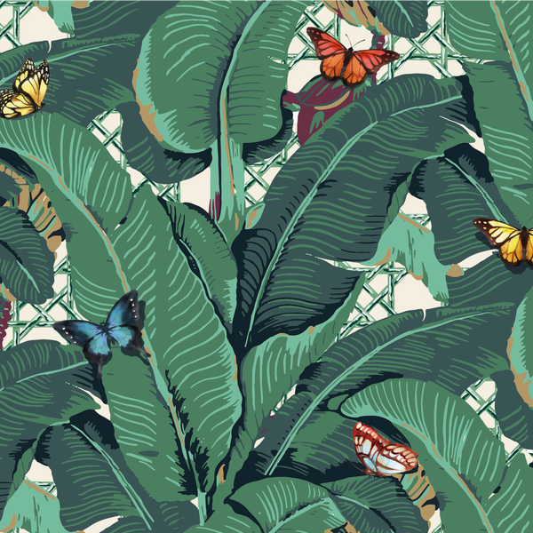 The Iconic Beverly Hills™ Banana Leaf Wallpaper - Butterfly Dream *Limited Release*