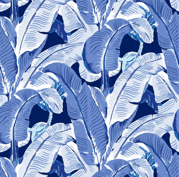The Iconic Beverly Hills™ Banana Leaf Fabric - Doheny Dark Blue