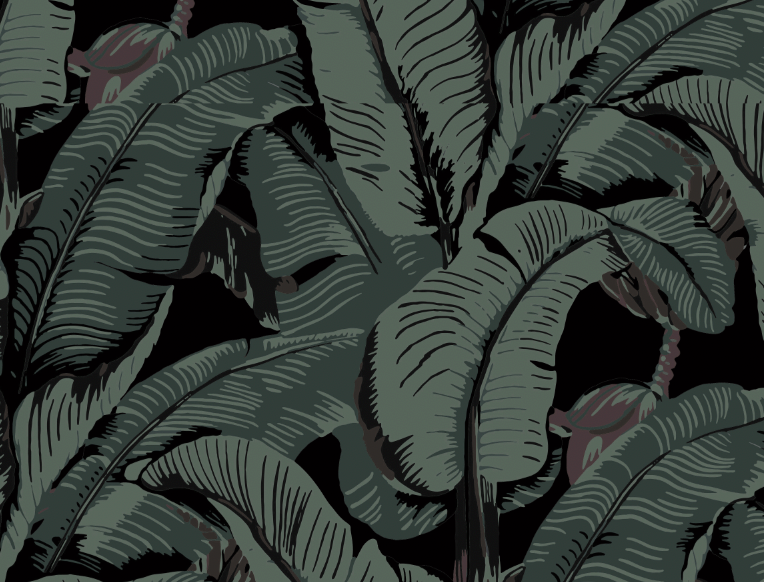 The Iconic Beverly Hills™ Banana Leaf Wallpaper - Foothill Forest Green