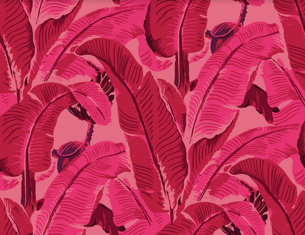 The Iconic Beverly Hills™ Banana Leaf Wallpaper - Marilyn Magenta